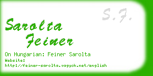 sarolta feiner business card